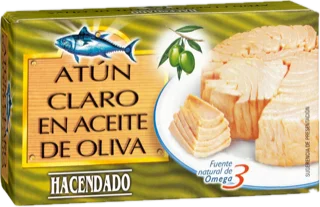 Atún claro en aceite de oliva Hacendado