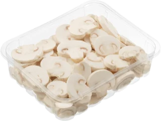 Champiñones laminados limpios